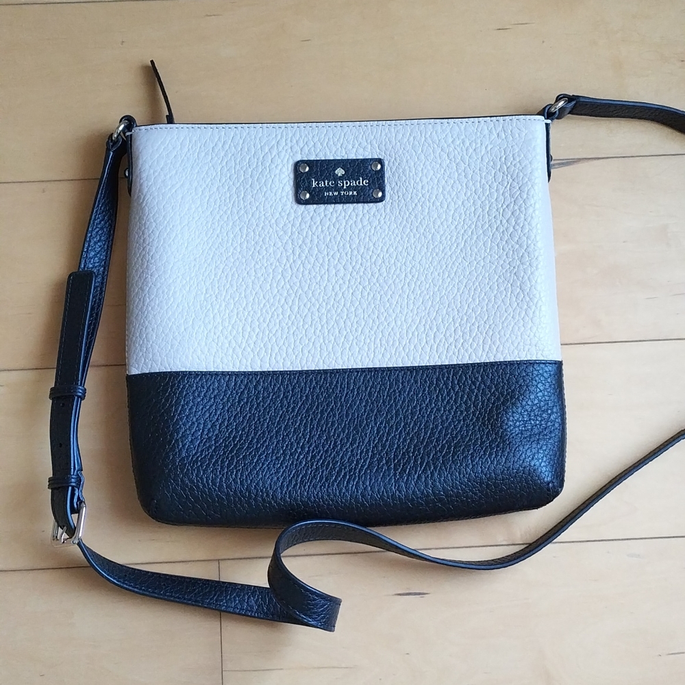Kate Spade black pink leather shoulder bag
